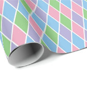 Zachte Pastel Geometrische Harlekijn Cadeaupapier (Rol Hoek)