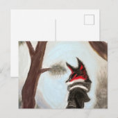 Zachte pastel geschilderd originele fantasy vos uitnodiging briefkaart (Voorkant / Achterkant)