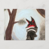 Zachte pastel geschilderd originele fantasy vos uitnodiging briefkaart (Voorkant)