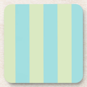 Zachte Pastel Gestreepte Patroon – Lime Crème & Na Bier Onderzetter