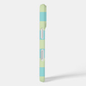 Zachte Pastel Gestreepte Patroon – Lime Crème & Na Case-Mate iPhone Case (Achterkant / Rechts)