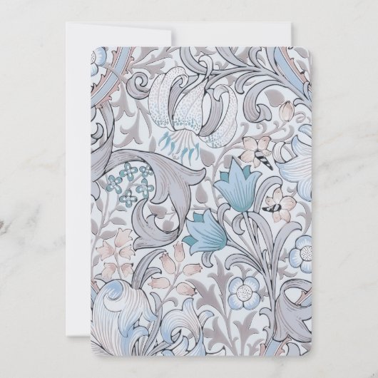 Zachte Pastel Golden Lily Vrijgezellenfeest Elegan Kaart (Achterkant)