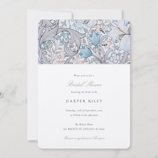 Zachte Pastel Golden Lily Vrijgezellenfeest Elegan Kaart (Voorkant)