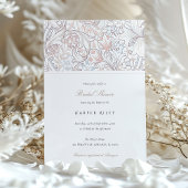 Zachte Pastel Golden Lily Vrijgezellenfeest Elegan Kaart