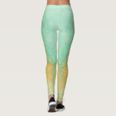 Zachte pastel gouden glitter All-Over-Print Leggin Leggings (Achterkant)