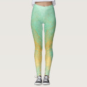 Zachte pastel gouden glitter All-Over-Print Leggin Leggings (Voorkant)