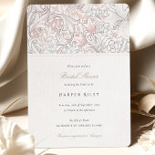 Zachte Pastel Gouden Lelie Bruidsmeisjeshower Eleg Kaart