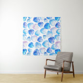 "Zachte Pastel Hart Vierkante Wanddoek" Wandkleed (In Situ (horizontaal))