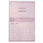 Zachte Pastel Inspirerende Kunstkalender Kalender (Feb 2027)