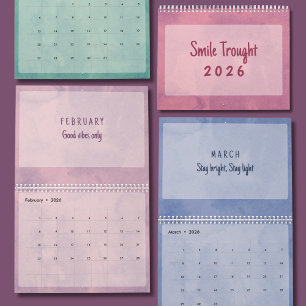 Zachte Pastel Inspirerende Kunstkalender Kalender