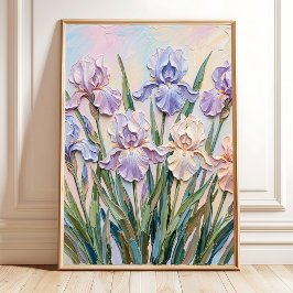 Zachte Pastel Iris Minimalistische Muurkunst Canva Poster