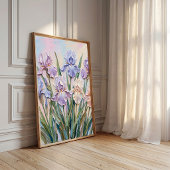 Zachte Pastel Iris Minimalistische Muurkunst Canva Poster