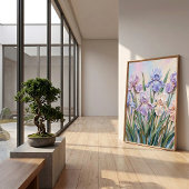 Zachte Pastel Iris Minimalistische Muurkunst Canva Poster