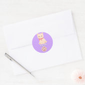 Zachte Pastel Kat Blijf Kalmeren Sticker (Envelop)