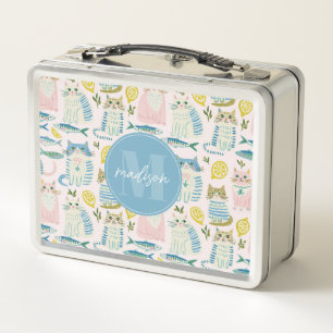 Zachte Pastel Kat Metalen Lunchbox