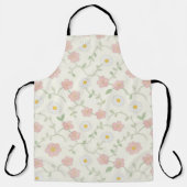 Zachte Pastel Kersenbloesem & Madeliefjes Bloemen Schort (Voorkant)
