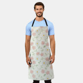 Zachte Pastel Kersenbloesem & Madeliefjes Bloemen Schort (Gedragen)