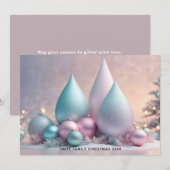 Zachte Pastel Kerstkaart - 3D Kerst Kunst! (Voorkant / Achterkant)