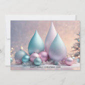 Zachte pastel kerstkaart - 3D Kerstkunst! (Voorkant)