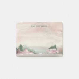 Zachte pastel kerstscène krijgen van een boom post-it® notes