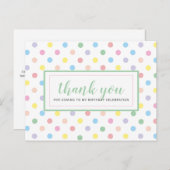 Zachte Pastel Kleur Stippen Verjaardagsfeest Bedan Briefkaart (Voorkant / Achterkant)