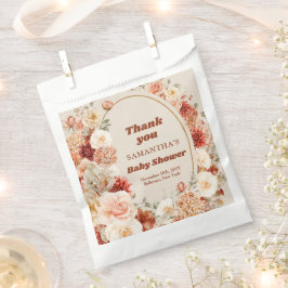 Zachte pastel kleurrijk boeket herfstbloemen Baby Bedankzakje