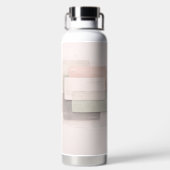 Zachte pastel laag AI-kunst Waterfles (Achterkant)