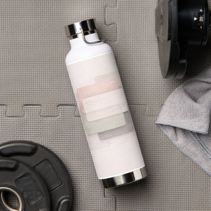 Zachte pastel laag AI-kunst Waterfles