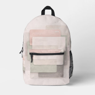 Zachte pastel lagen AI-kunst  Bedrukte Rugzak