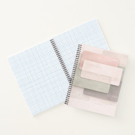 Zachte pastel lagen AI-kunst Notitieboek