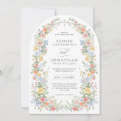 Zachte pastel  lente Bloemboog Chic bruiloft Kaart (Voorkant)