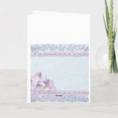 Zachte pastel Lily Tante Moederdag Kaart (Achterkant)