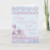 Zachte pastel Lily Tante Moederdag Kaart (Voorkant)