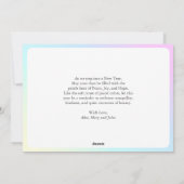 Zachte Pastel Mooie 2025 Ballonnen Gelukkig Nieuwj Feestdagenkaart (Achterkant)