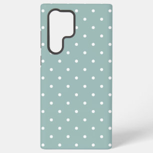 Zachte Pastel Muntgroene Met Witte Stippen Samsung Galaxy Hoesje