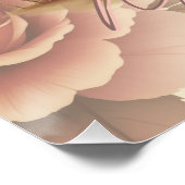 Zachte Pastel Olifant en Bloemen Perfect Poster (Hoek)