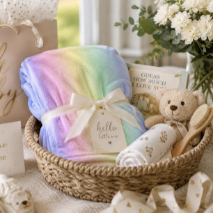 Zachte Pastel Ombre Regenboog Baby Shower Nieuwgeb Fleece Deken