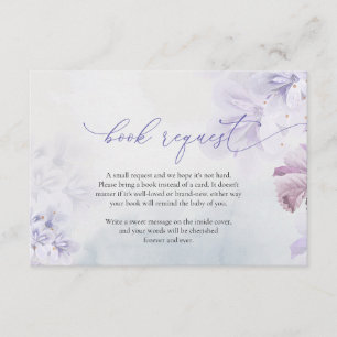 Zachte pastel paars dusty roze beige boekenaanvraa informatiekaartje
