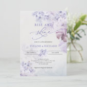 Zachte pastel paars lila stoffige roze stijgingen  kaart (Staand voorkant)