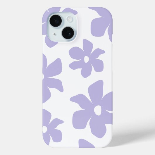'Zachte Pastel Paarse Bloem' iPhone 15 Hoesje (Achterkant)