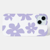 'Zachte Pastel Paarse Bloem' iPhone 15 Hoesje (Achterkant (horizontaal))