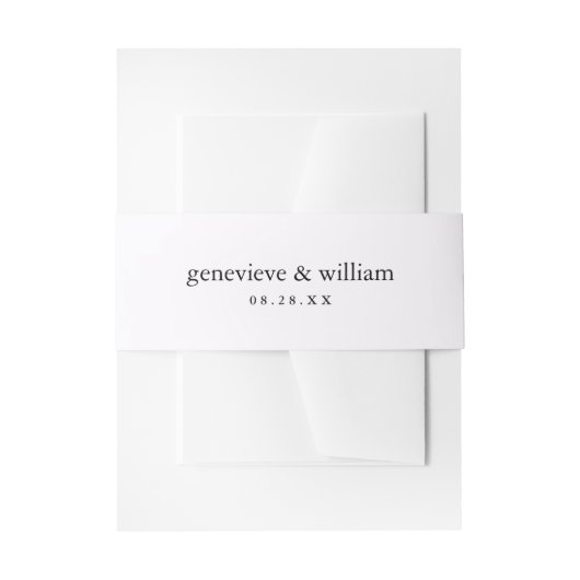 Zachte pastel Paarse minimale bruiloft Uitnodigingen Wikkel (Voorkant Voorbeeld)