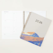 Zachte Pastel Paarse Minimalistische Berg Planner (Display)