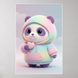 Zachte Pastel Panda Trui | Kawaii Panda Kunst Post Poster