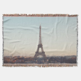 Zachte Pastel Paris Eiffeltoren Kunst Deken