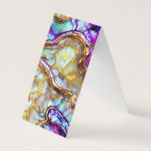 Zachte Pastel Paua Shell Kleur Vloeibare Alcohol I Visitekaartje (Voorkant)