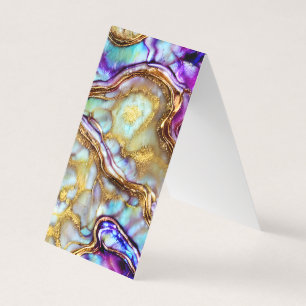 Zachte Pastel Paua Shell Kleur Vloeibare Alcohol I Visitekaartje