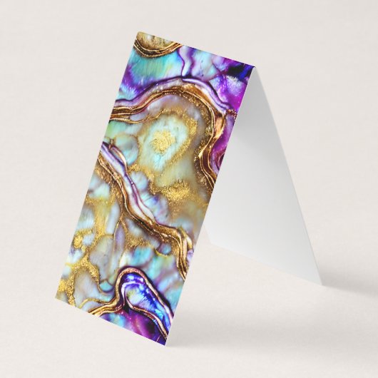 Zachte Pastel Paua Shell Kleur Vloeibare Alcohol I Visitekaartje (Voorkant)