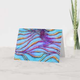 Zachte Pastel Paua Shell Zeemeermin Schalen Notitiekaartje