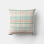Zachte Pastel Plaid één Kussen (Achterkant)